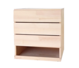 卧室家具实木床头柜 简约木质床边柜三抽柜现代收纳储物柜